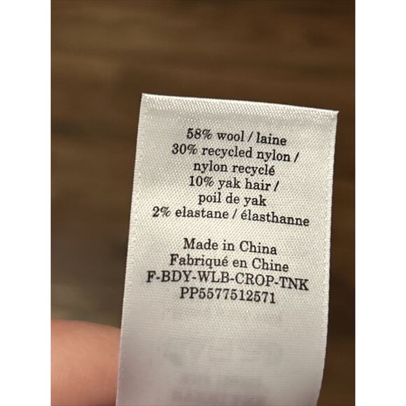 Everlane Womens M The Cozy Stretch Tank Cropped Wool Blend Fuzzy Knit Gray NWT - Picture 7 of 7